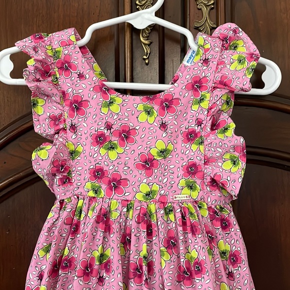 Girls MAYORAL Floral Dress with Matching Headband Size 18M - Picture 2 of 5